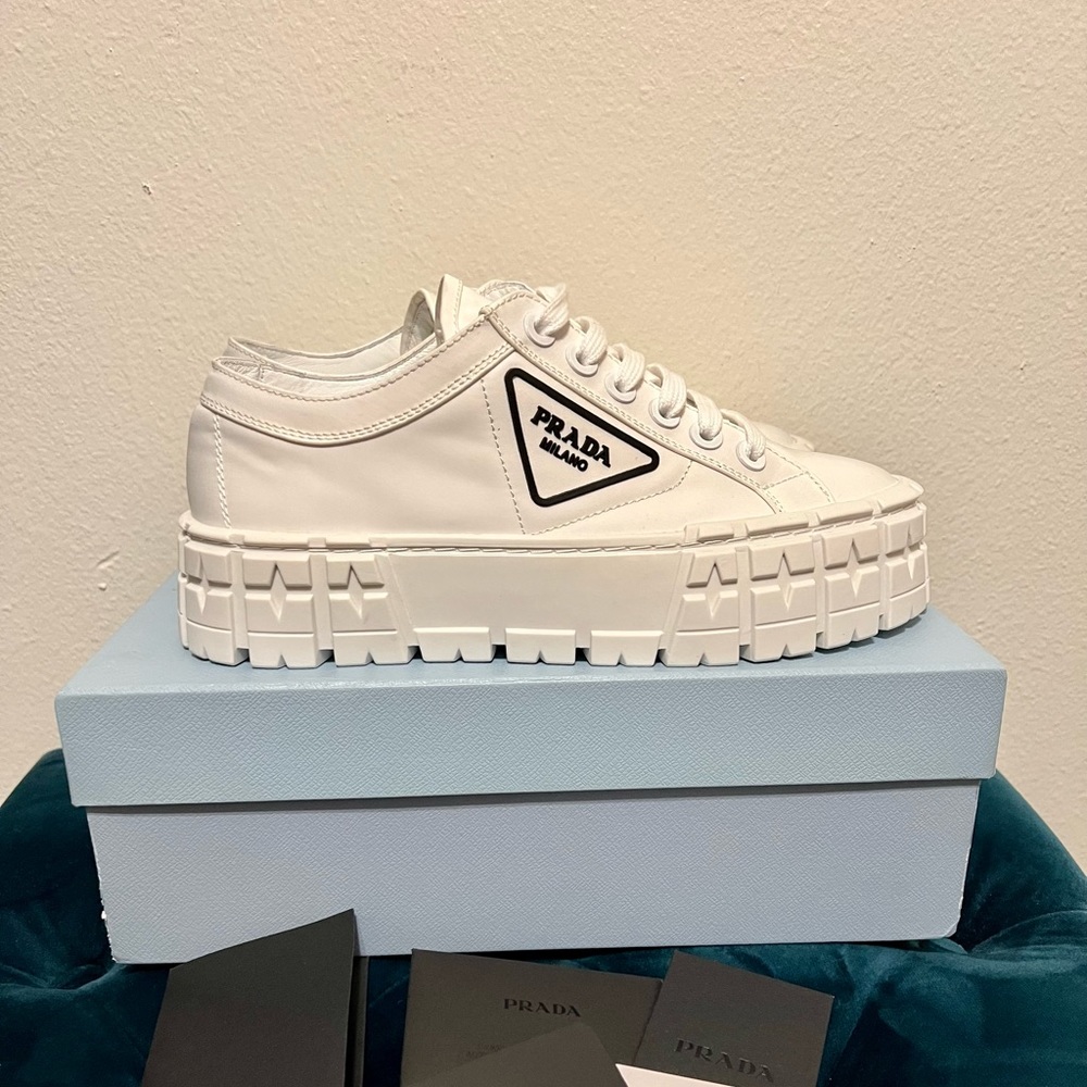 PRADA Double Wheel nylon gabardine sneakers (8)
